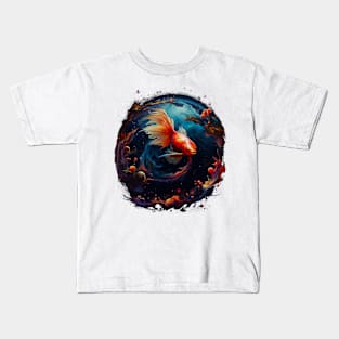 fish and universe Kids T-Shirt